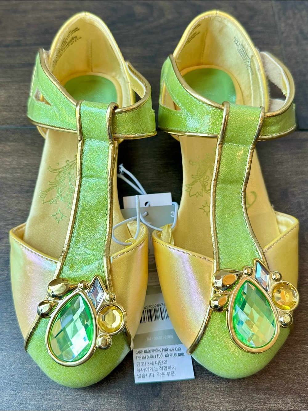 Disney Store Princess Tiana Dress Up Shoes - Girls 13/1 - NWT - Costume Shoes